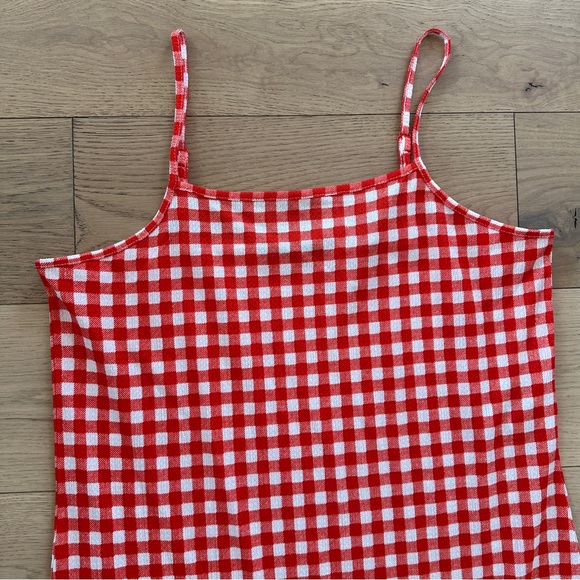 Vero Moda slip midi sundress in red gingham - Picture 3 of 7